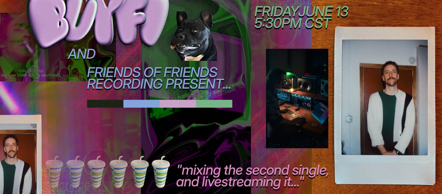 The next song is finished. Watch and listen while we mix it.